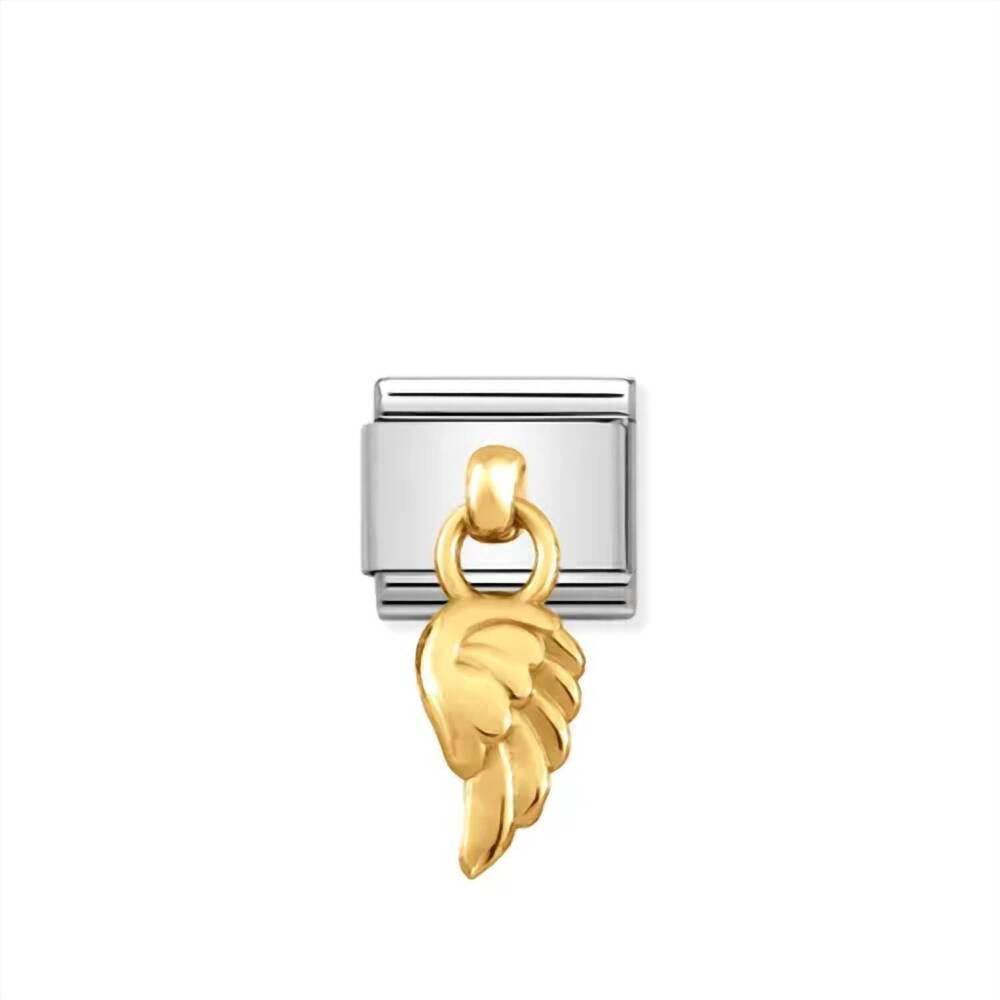 NEW NOMINATION religious composable classic links in angel wing charm